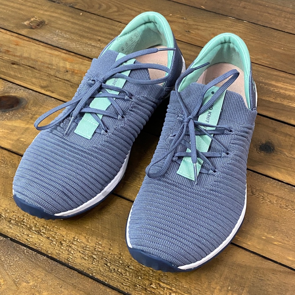 Ryka Echo Knit Fit Womens Walking Shoes Blue Mint Green RE-ZORB LITE Sneakers 9M